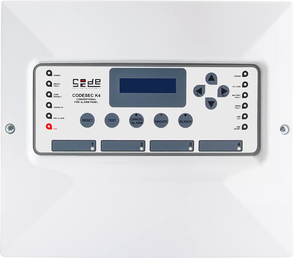 CODESEC 4 Zones Conventional Fire Alarm Control Panel